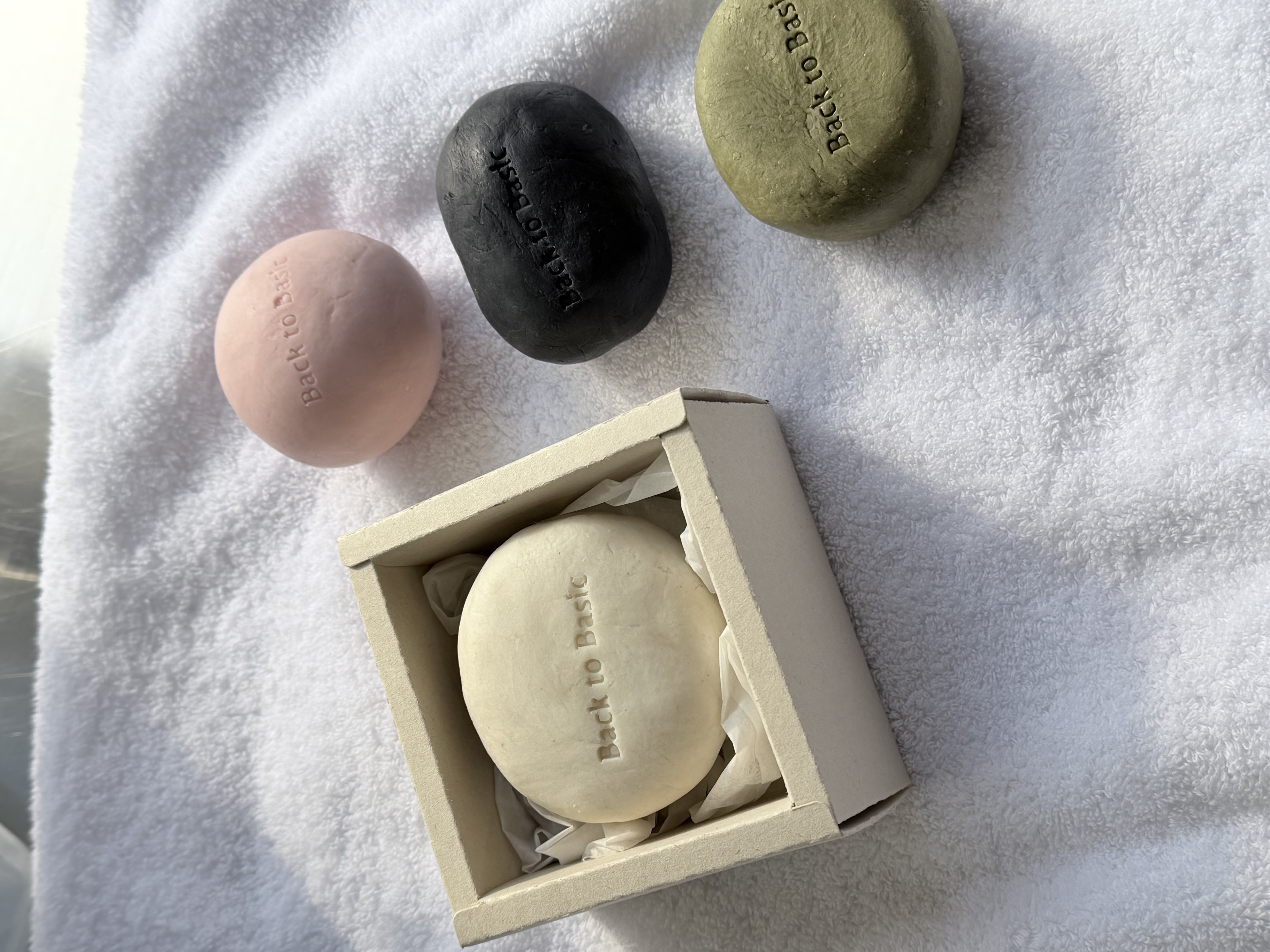 All four ON:GI beauty bars — ARA, SERA, MOS, and HINO — a complete gentle skincare gift set